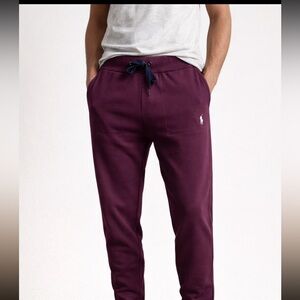 Ralph Lauren Purple Tapered Joggers with Elastic Waistband